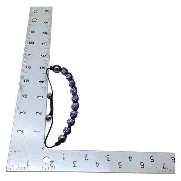 Macrame Shamballa Slider Bracelet - Picture 15 of 15